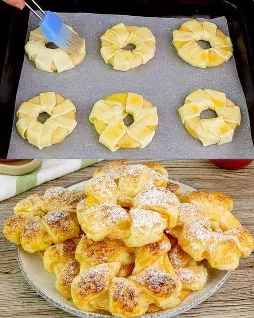 Äpfel und Blätterteig